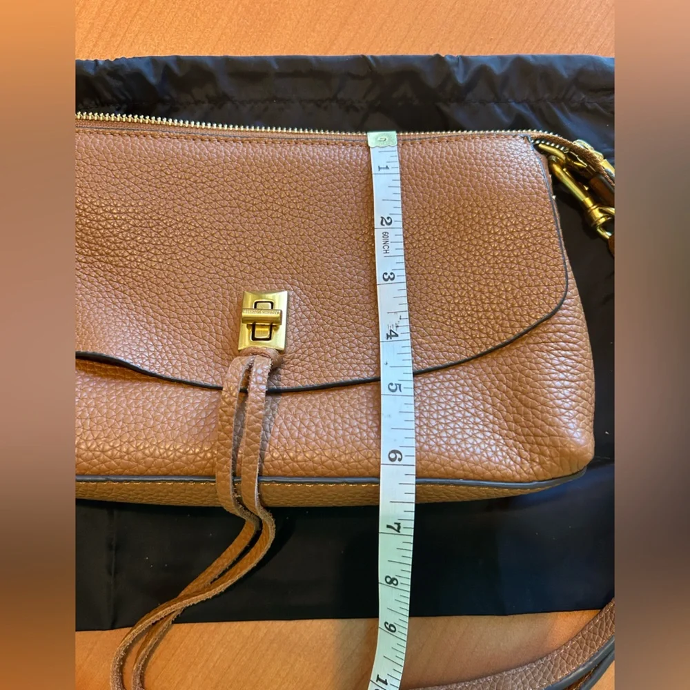 Rebecca Minkoff Darren Top Zip Small Leather Adjustable Crossbody - Picture 6 of 8